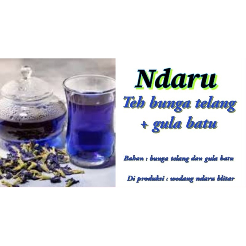 

teh bunga telang plus gula batu