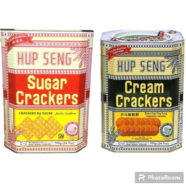 

Hup Seng hupseng Cream / Sugar Crackers Biskuit Kaleng/ 700 gr