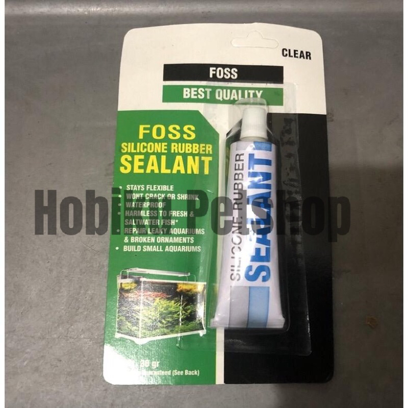 LEM KACA AQUARIUM AKRILIK FOSS SILICONE RUBBER SEALANT BEST QUALITY