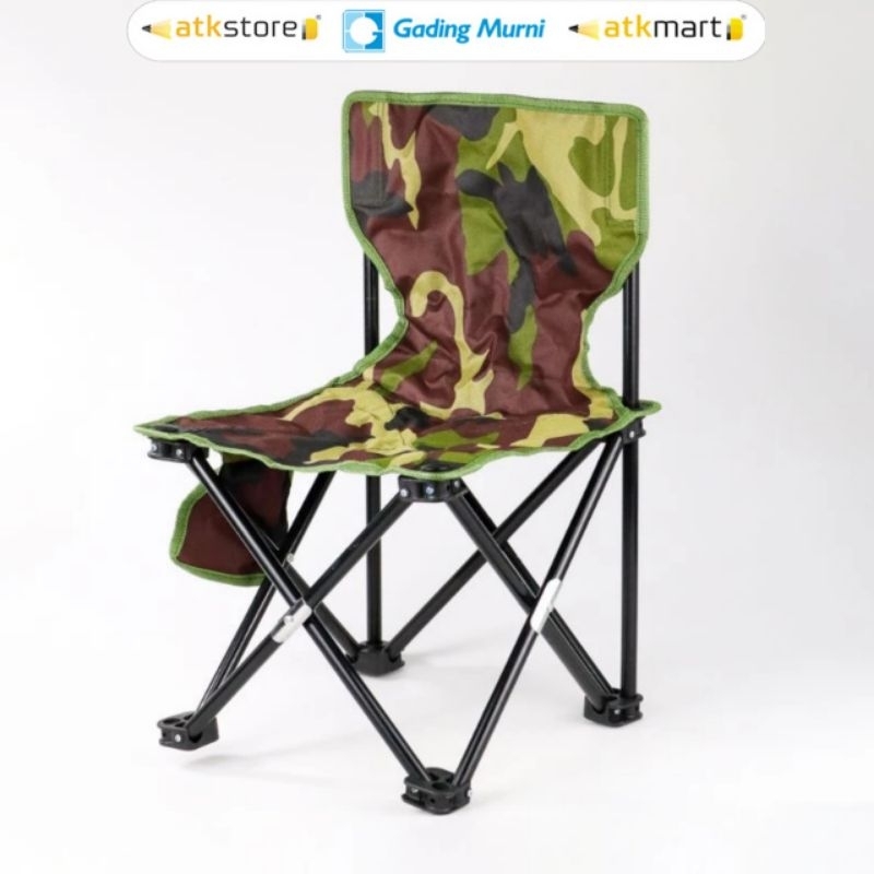 V-Tec Kursi Lipat Army - Kursi Serbaguna Outdoor - Kursi Lipat Mancing - Folding Chair Stool Portabl