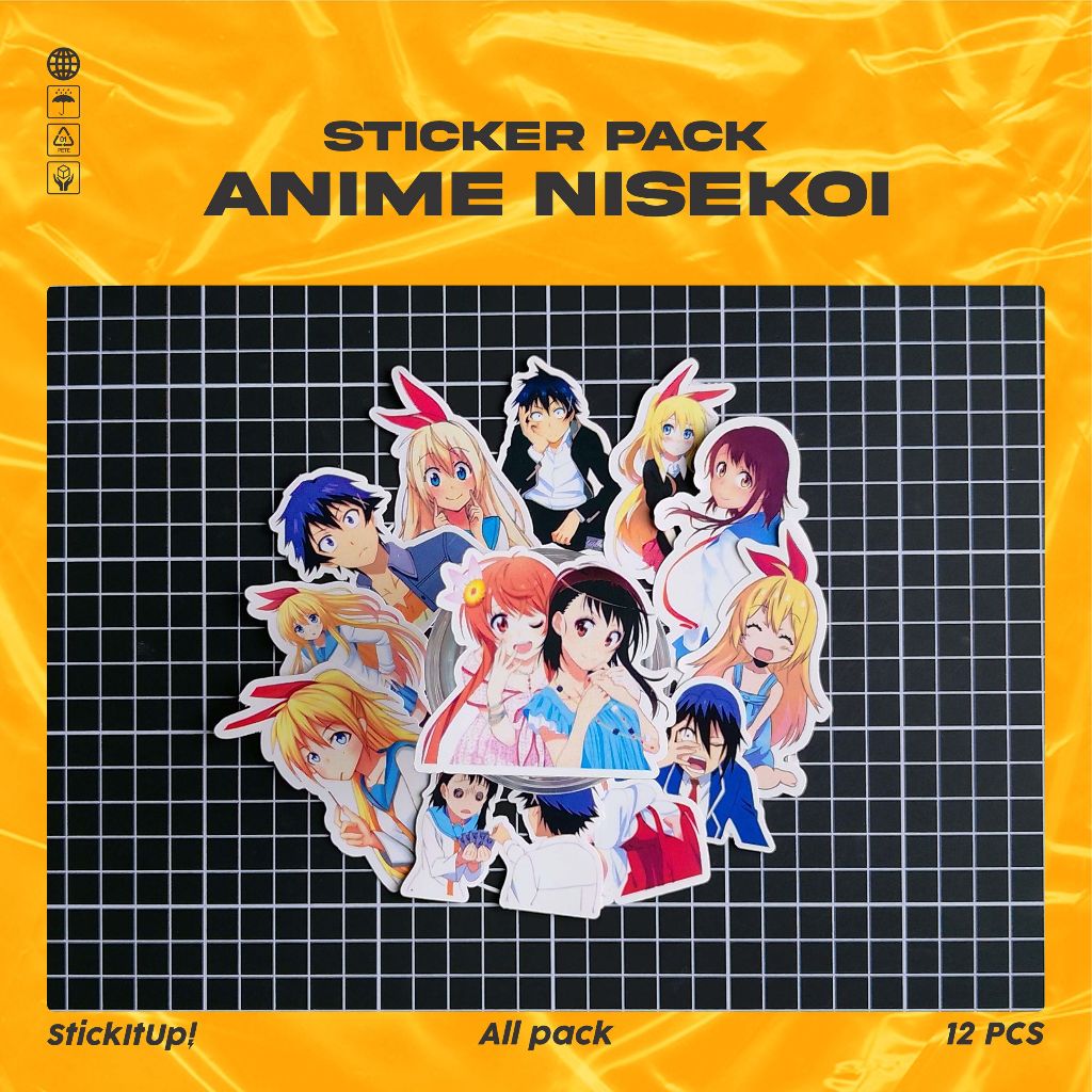 

COD✨ StickItUp Stiker Pack Anime Nisekoi Series Lucu Colorfull Keren Untuk Koper Laptop Skateboard