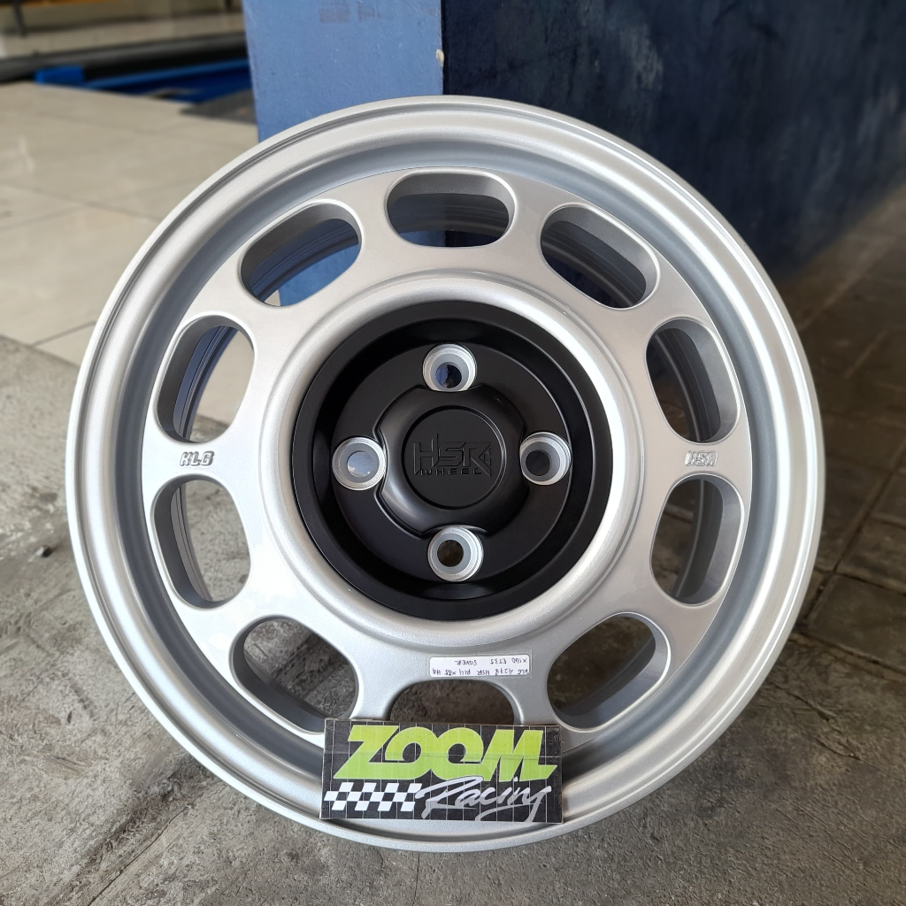 Pelek Racing Model Kaleng Velg HSR KLG R15x65 Et42 Pcd 4x114,3 Cocok Buat Avanza, Xenia, Livina, Eva