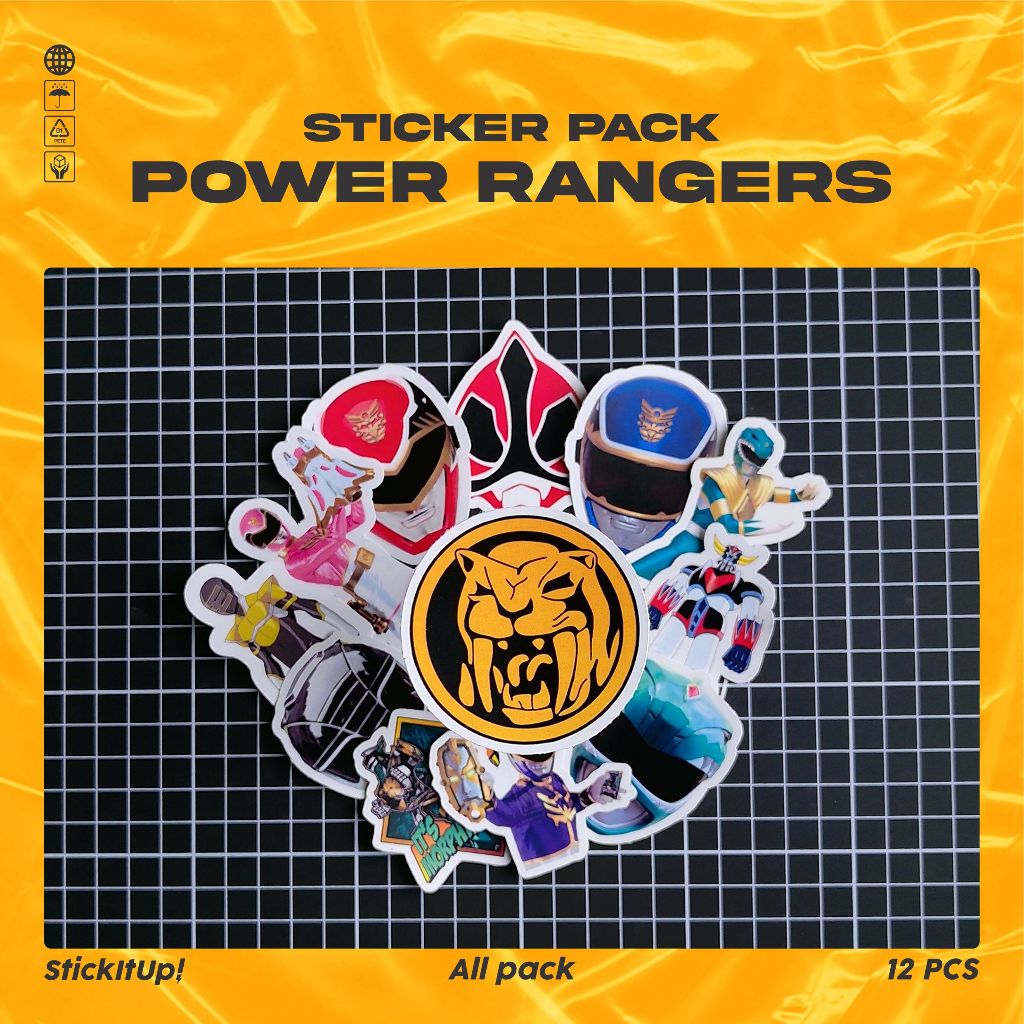 

COD✨ StickItUp Stiker Pack Kartun Power Rangers Lucu Colorfull Keren Untuk Koper Laptop Skateboard