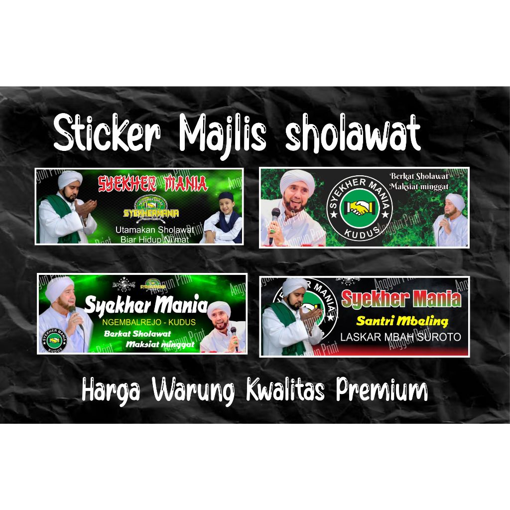 

sticker syekermania majlis sholawat /siker hadroh/stiker habib syeh/stiker syecher mania