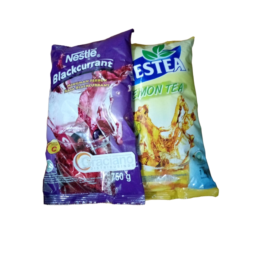 

Nestle Blackcurrant 750gr + Nestea Lemon Tea 1kg Murah