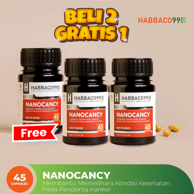 

PROMO BELI 2 GRATIS 1 Habbaco99 Nanocancy Obat Herbal Tumor Kanker 45 Kapsul