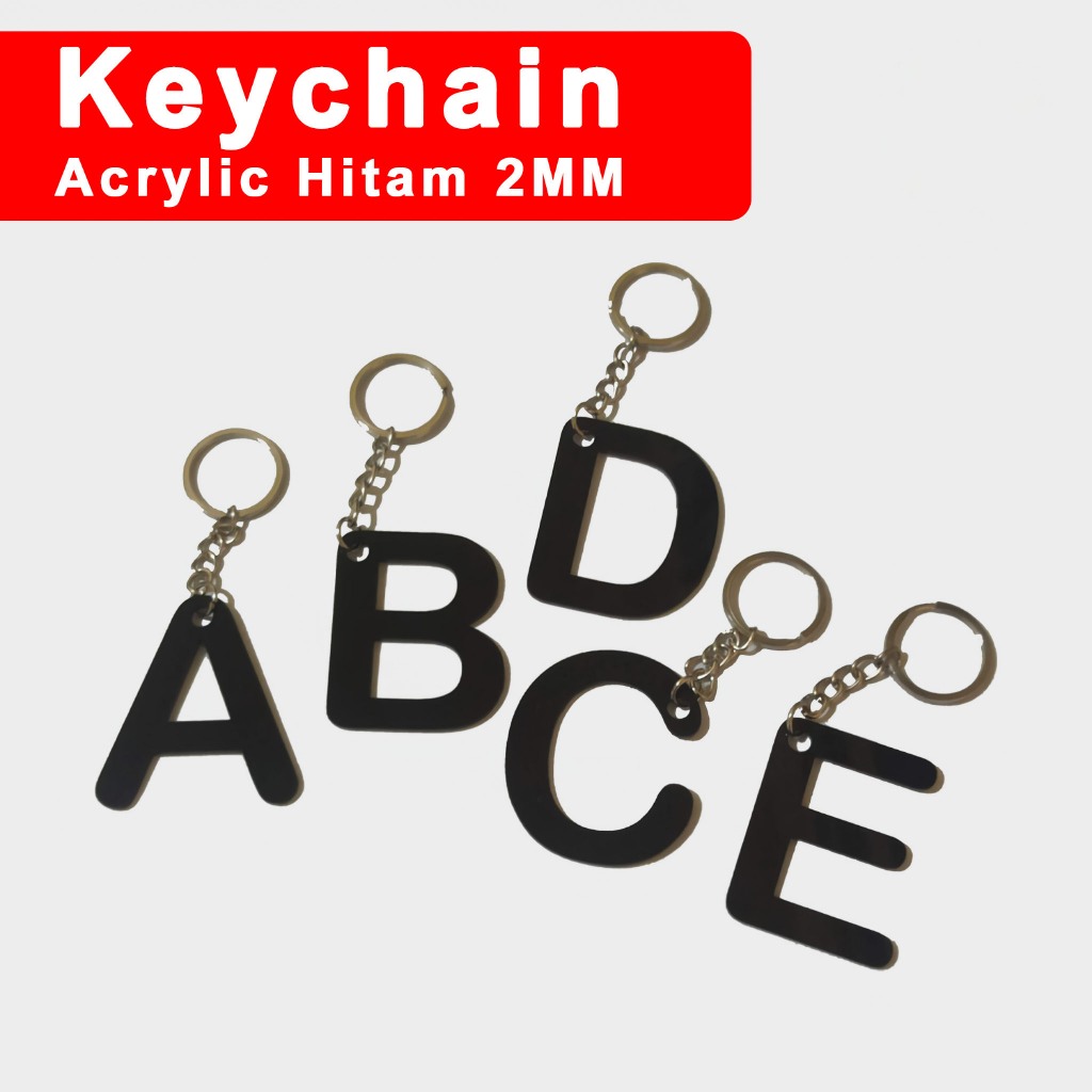GANTUNGAN KUNCI INISIAL NAMA | CUSTOM INITIAL NAME KEYCHAIN | AKRILIK