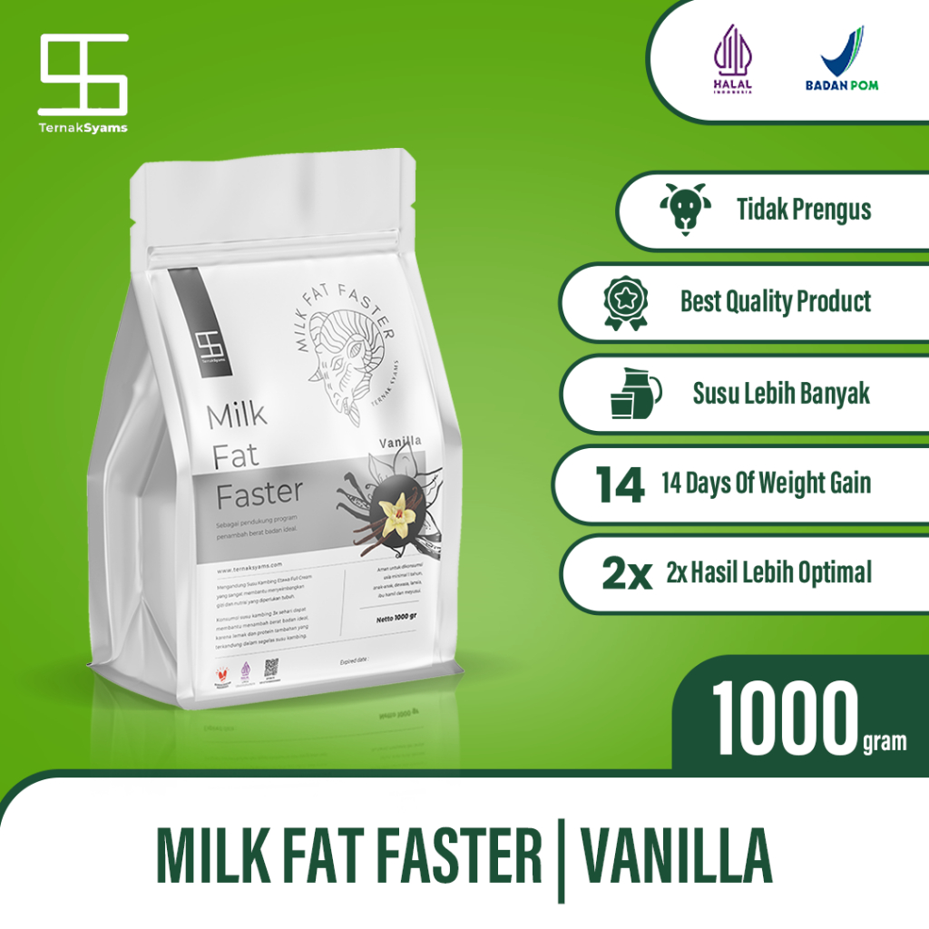 

Susu Bubuk Etawa Ternak Syams milk fat varian Vanilla 1000 gram