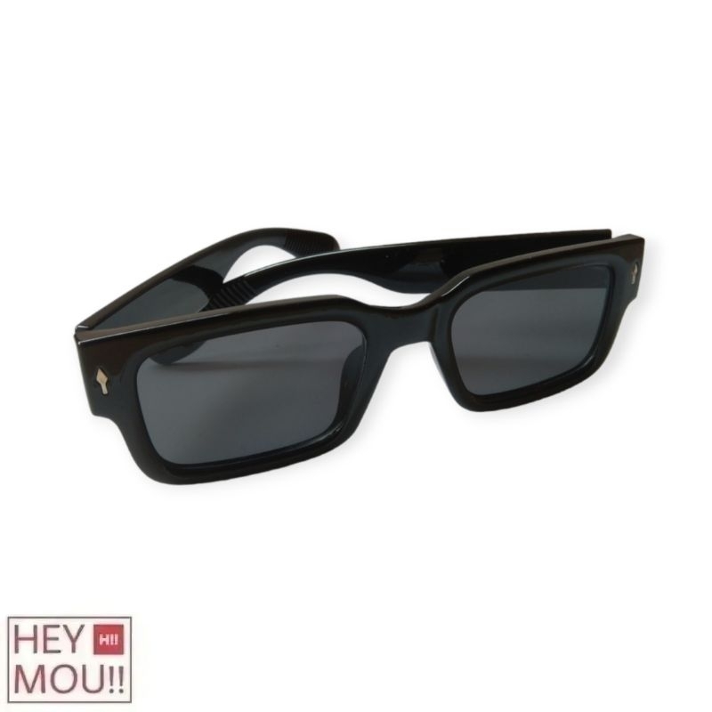HEYMOU JMM BOLD AXEL BLACK GLASSES - BLACK FRAME KACAMATA
