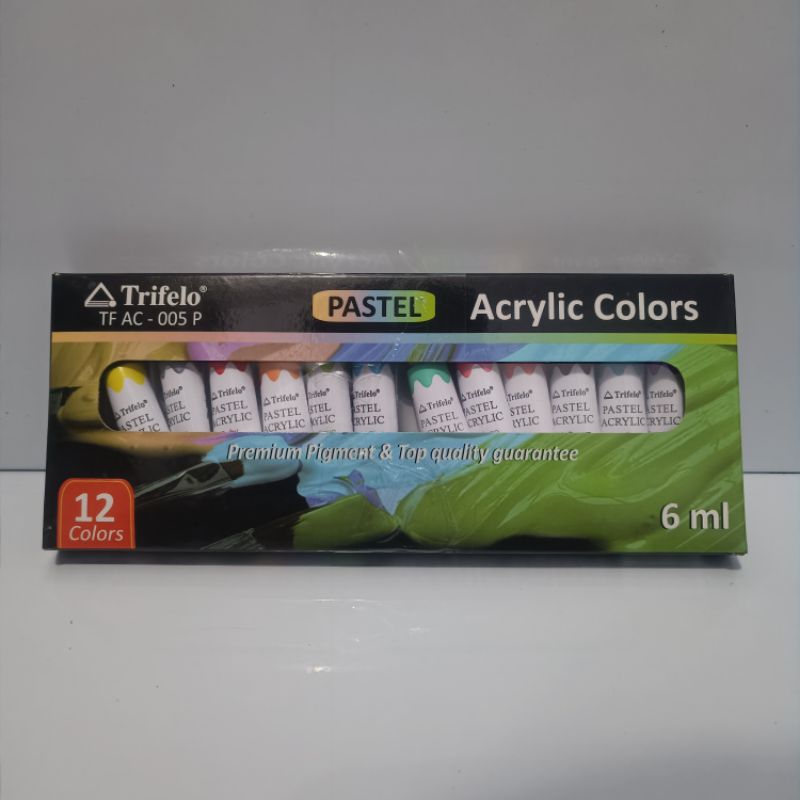 

Trifelo Pastel Acrylic Coluors 12 Warna 6 ml