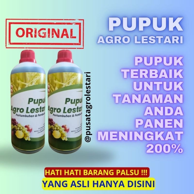 2 botol Pupuk Agro Lestari Pupuk Organik Pemacu Pertumhuhan dan Pembuahan