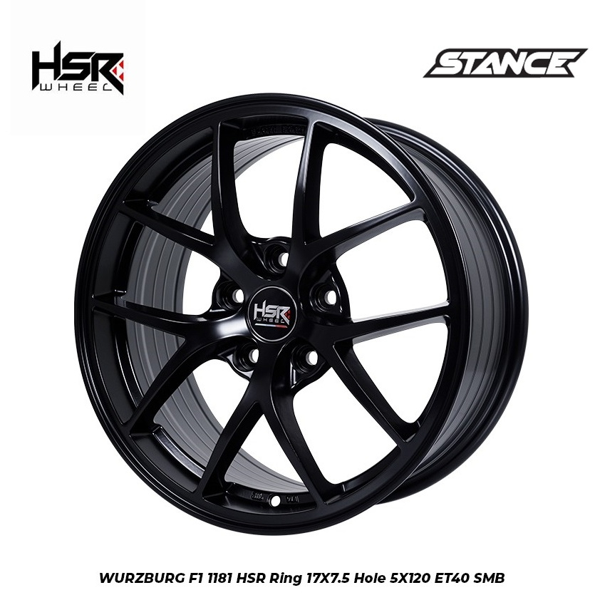 VELG MOBIL R17 PCD 5X120 UNTUK MOBIL BMW, WURZBURG F1 1181 HSR R17X75 H5X120 ET40 SMB