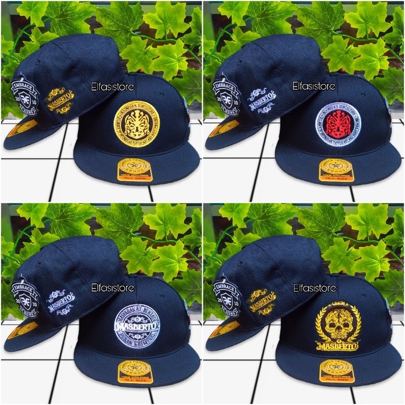 Topi Snapback Pria Distro Logo Bordir Masberto