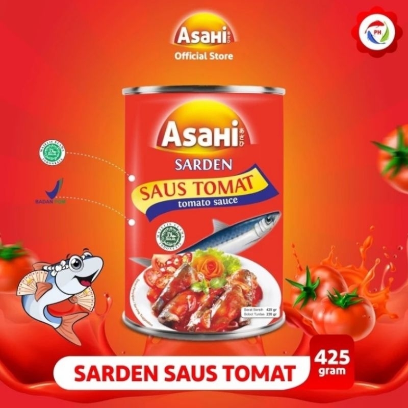 

Maknyuss1 Sarden Asahi Saus Tomat 425Gr-Makanan Kaleng-Toserba Gadjah-Ekonomis Xg 124
