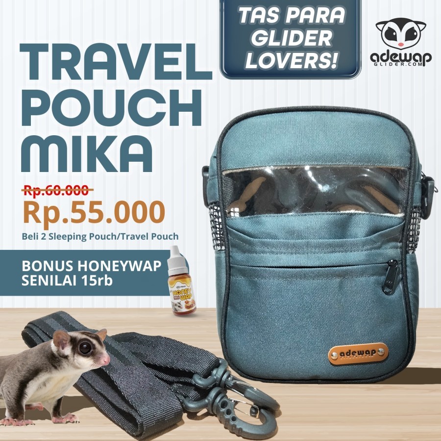 ADEWAP GLIDER Tas Kantong Perjalanan Travel Pouch Mika Sugar Glider