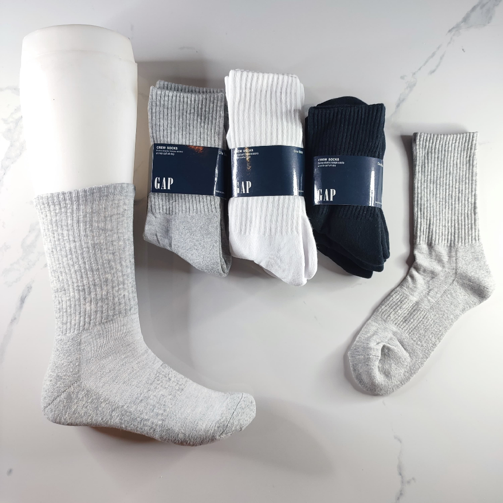 Kaos Kaki GAP Men's Panjang 3-Pack Mid Crew Socks