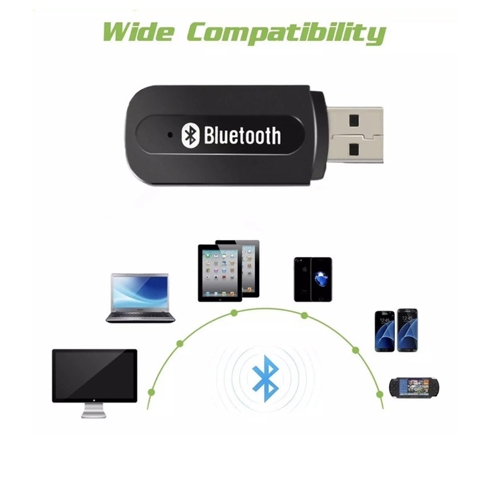 USB Bluetooth Sambungan BT Kabel Jack Audio Sound