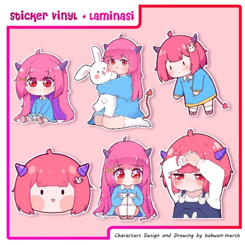 

STICKER CHIBI NICHI & LUCY DIE CUT STICKER LAMINASI