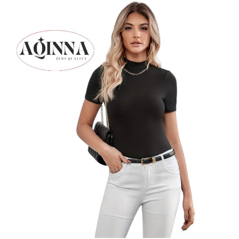 Manset Lengan Pendek Inner Daleman Baju Dalaman Kaos Wanita