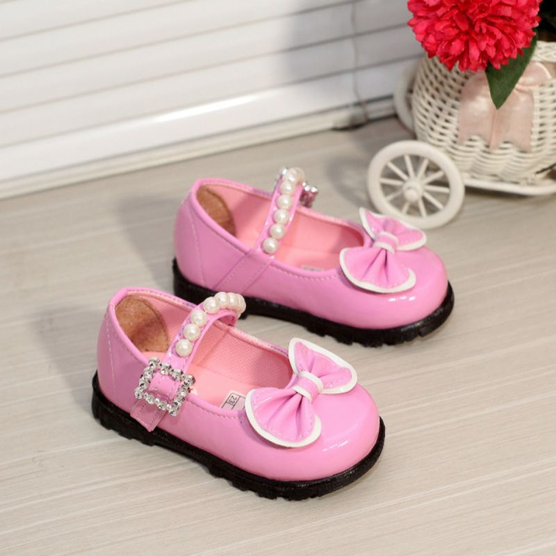 Sepatu Loafer Anak Perempuan Dokmart Pita Mutiara