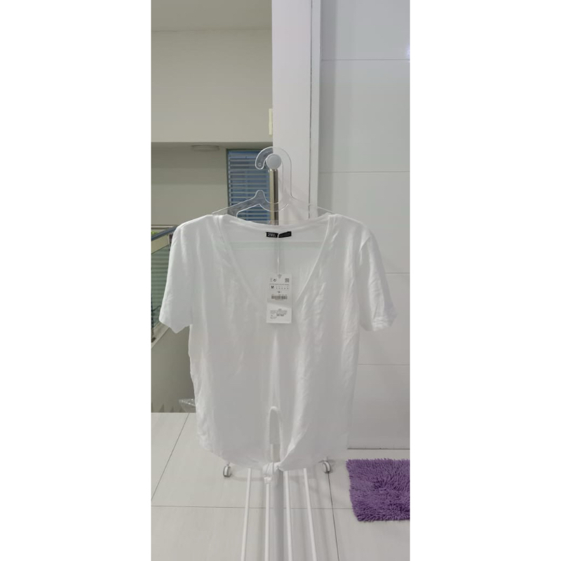 zara kaos putih polos
