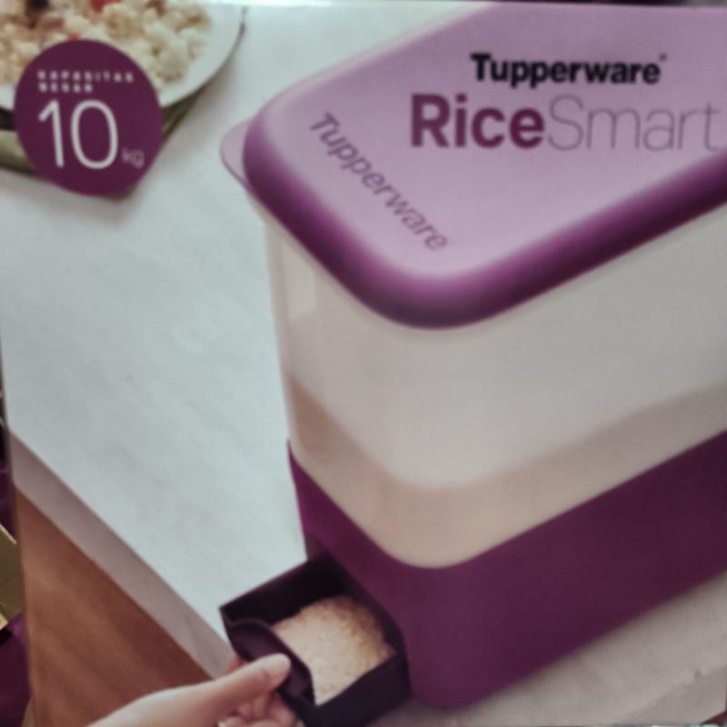 Dispenser Beras - Wadah / Tempat / Box Penyimpanan Transparan 10kg - Rice Smart Original (warna ungg