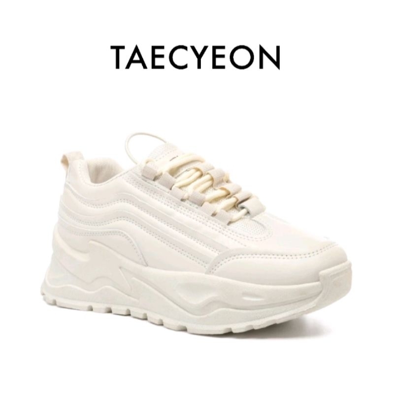 PVN JUNGKOOK sepatu Sneakers wanita Sport Shoes gray cream 129