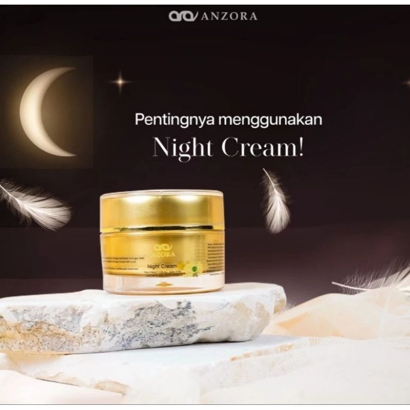 ecer night cream glow anzora/acne/ads