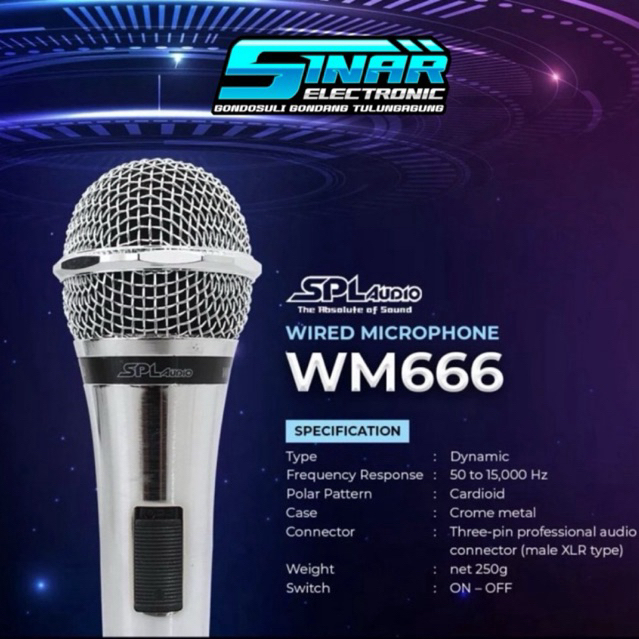 MIC KABEL SPL WM666 MICROPHONE SPL WM666