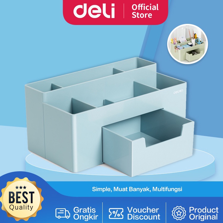 

Premium Deli Desk Organizer Rak Pulpen Kosmetik Serbaguna 7 Tempat 891X 6