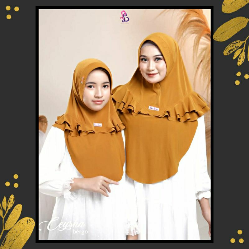 Ceysha Bergo Instan Couple Original Linalivia Hijab Bahan Jersey Higt Twist Premium