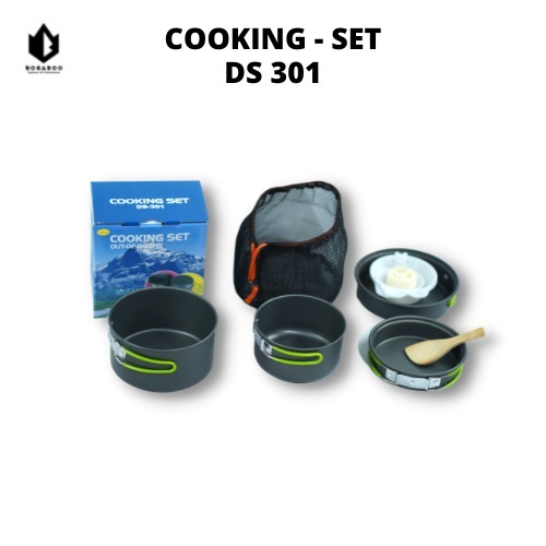 Cooking Set Camping- Nesting Set DS 301 - Alat Masak Camping - Panci Gunung - Alat Masak Outdoor