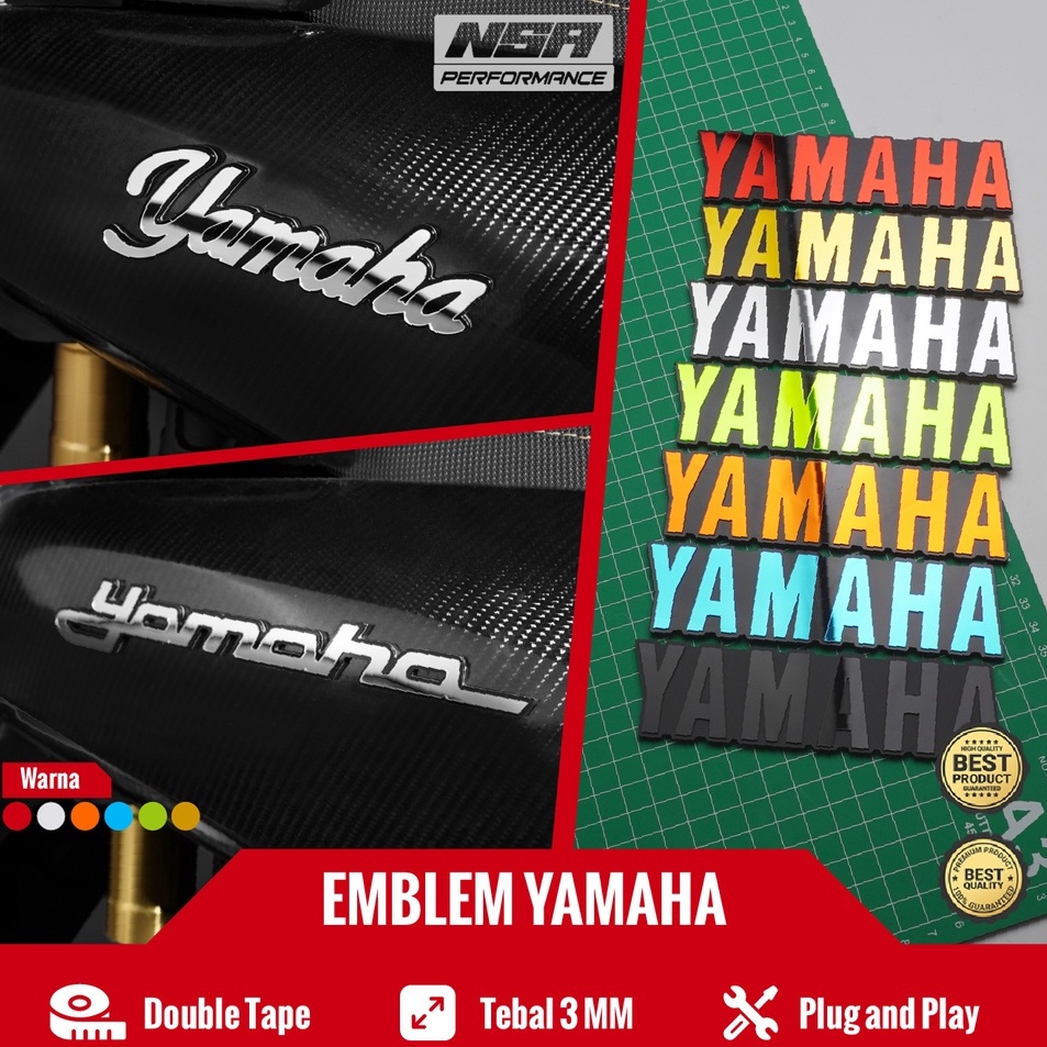 Atp 2PCS EMBLEM YAMAHA LOGO YAMAHA STICKER YAMAHA EMBLEM YAMAHA NMAX MIO XRIDE AKSESORIS MOTOR YAMAH