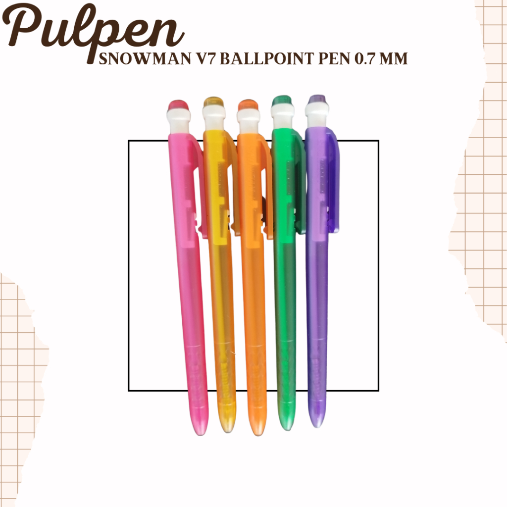 

Pulpen Snowman V7 Ballpoint Pen 0.7 MM (Ready Stock)