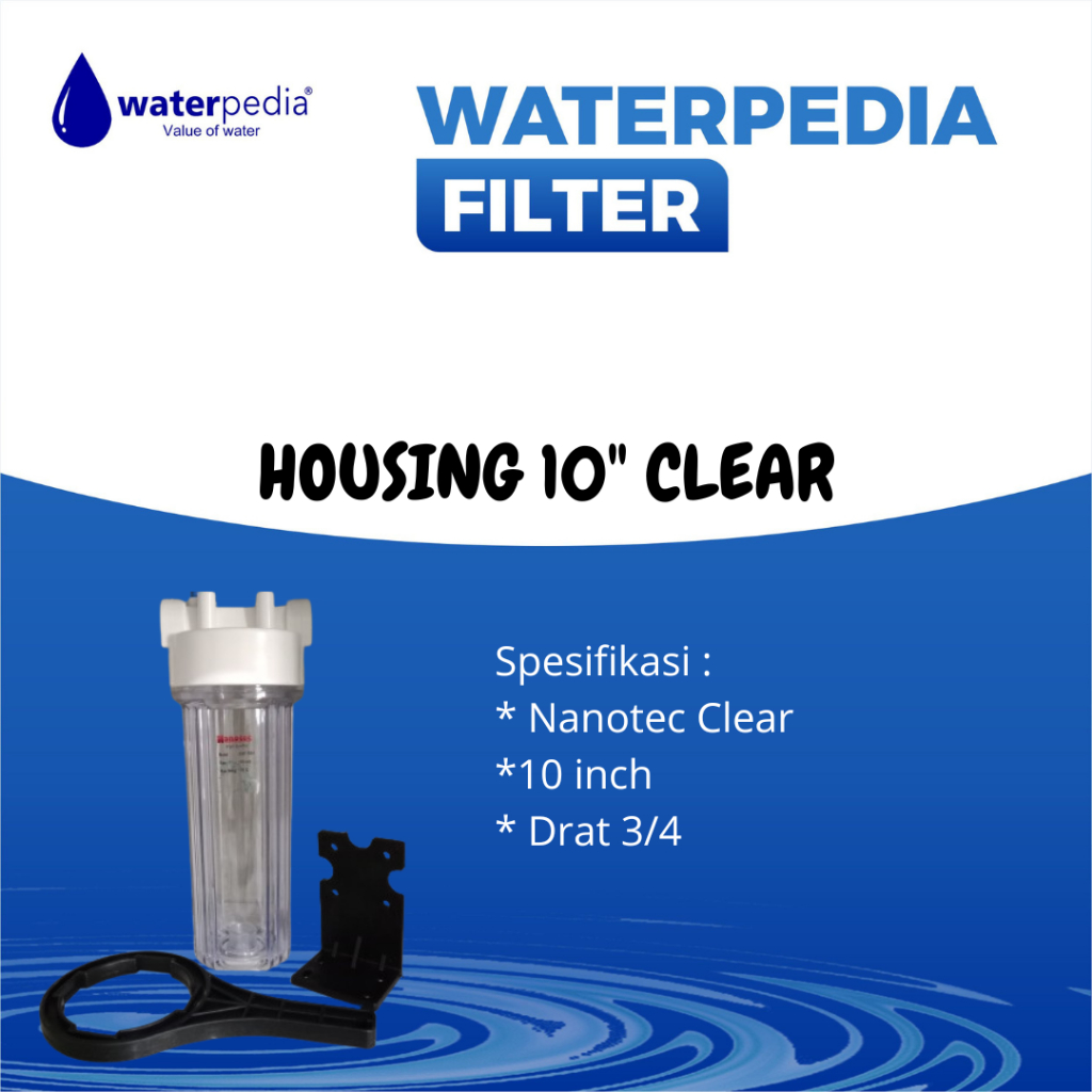 Housing Filter Clear 10 inch Nanotec