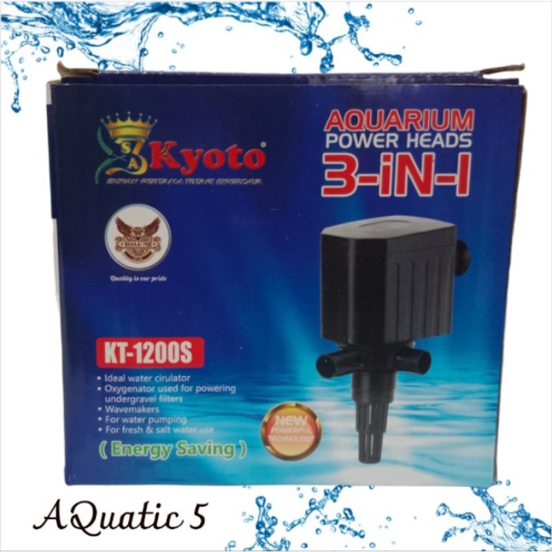 Pompa Aquarium hidroponik KYOTO KT 1200S Submersible pump