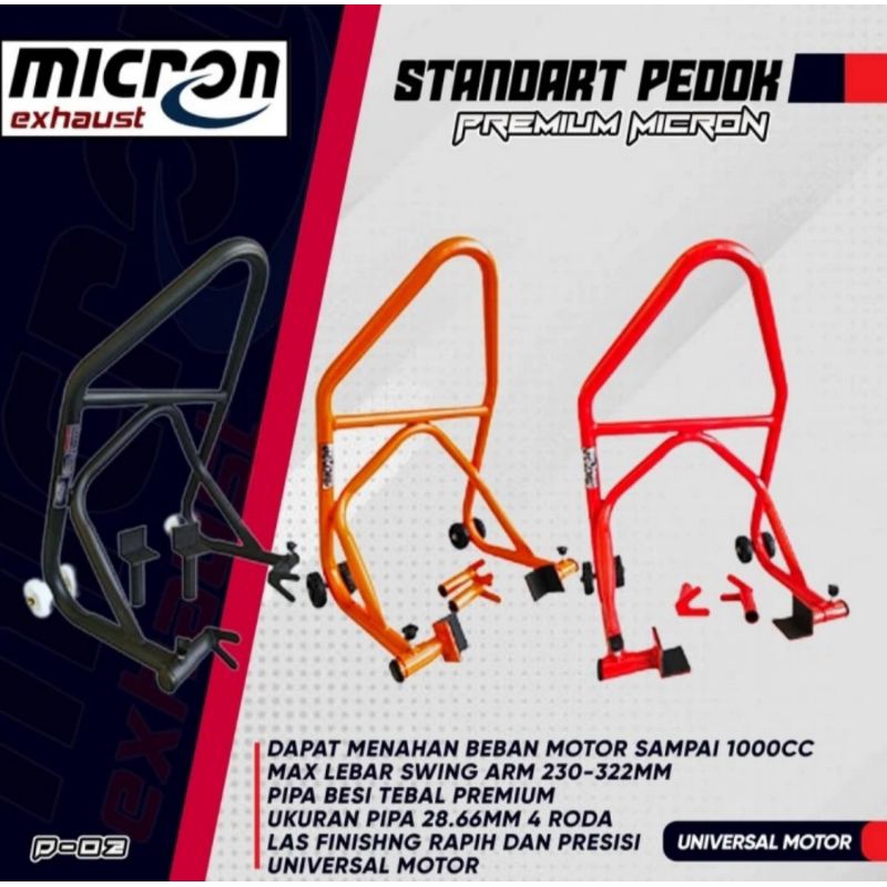 NEW!!! Paddock Pedok standart merk Micron untuk Ninja RR Ninja / universal semua motor