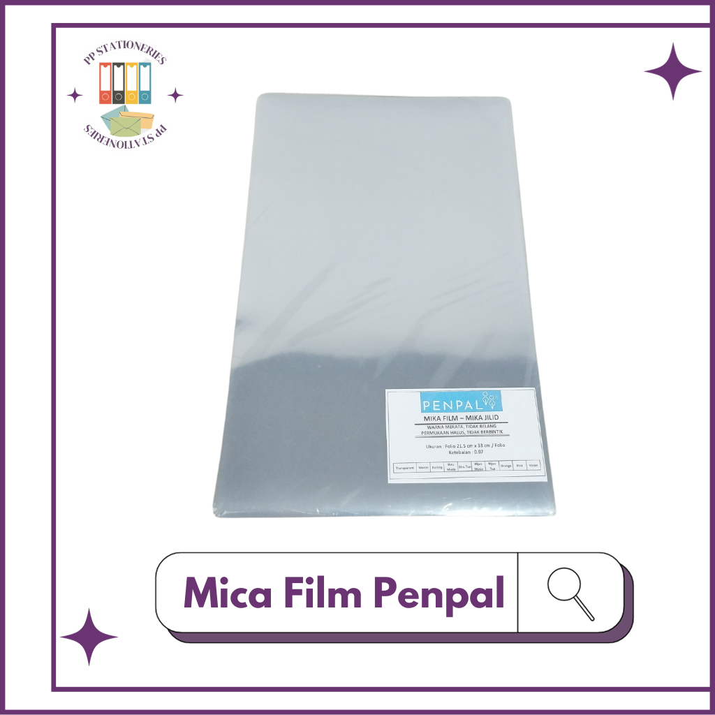 

Mika Jilid Plastik / Mica Film Transparant Folio Penpal [PL-MFF]