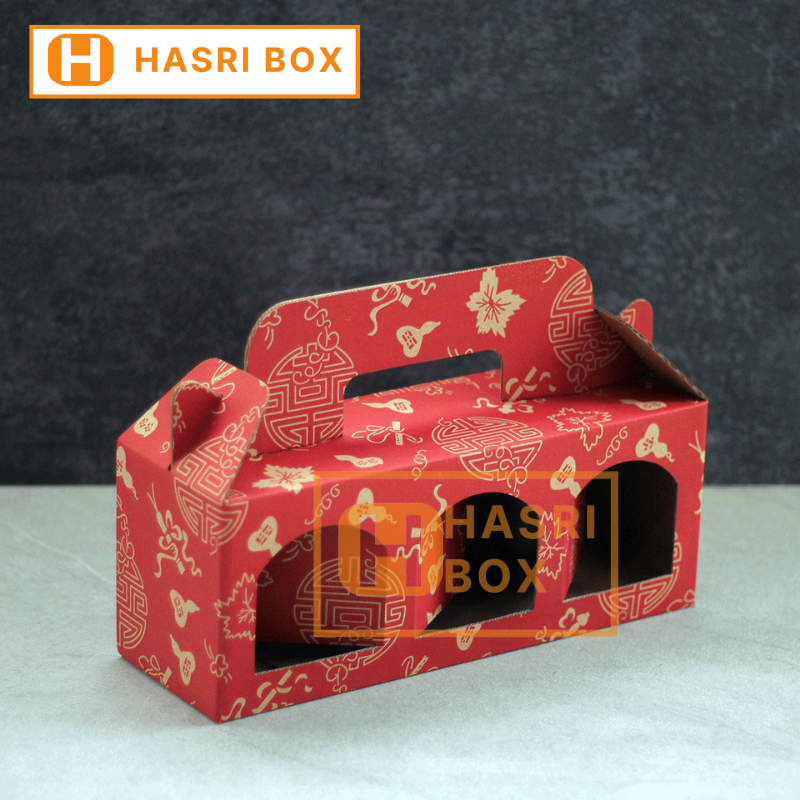 

( 10pcs ) Box Jinjing Toples Jar 500ml Isi 3 Imlek Dus Kue Kering Kotak Toples Tabung 400ml Packaging Hampers Parcel Sincia Cny