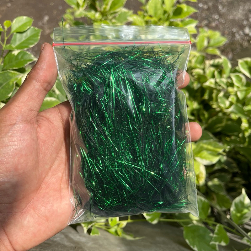 SERAT METALIK WARNA CARBON FORGED HIJAU 10 gram