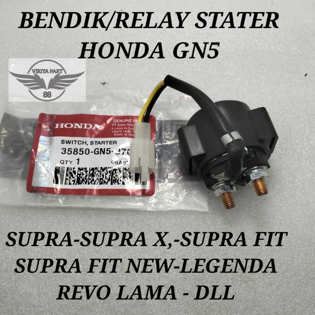 BENDIK SWITCH/RELAY STATER HONDA GN5 KUALITAS ASLI ORIGINAL HONDA GRAND ASTREA SUPRA LAMA SUPRA X SU