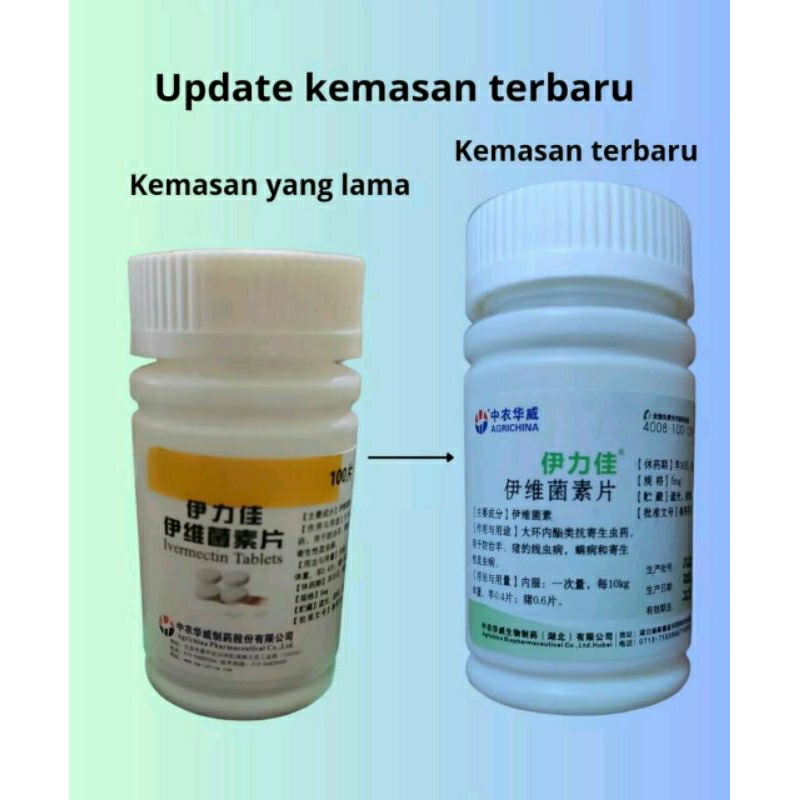 Original Mectin Invermectin Ivermectine Tablet 5mg 100 tablet botol  Segel Barcode  Anti kudis scabi
