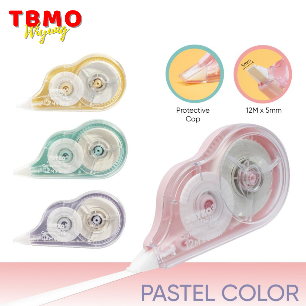 

Pita Koreksi Correction Tape Joyko CT-522PTL Pastel Color
