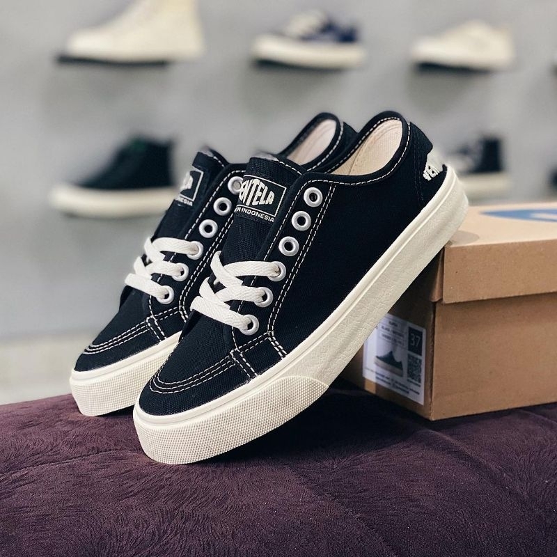 Ventela Alpha Black Natural Original - Sepatu Sneakers Casual