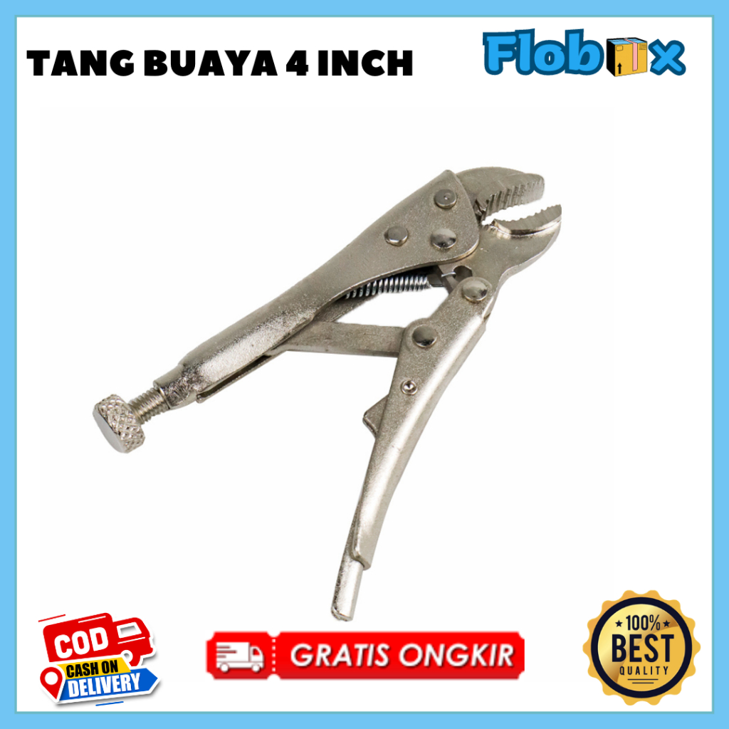 Flobox Tang Buaya Kecil 4 Inch Tang Jepit Multifungsi Mini Locking Plier