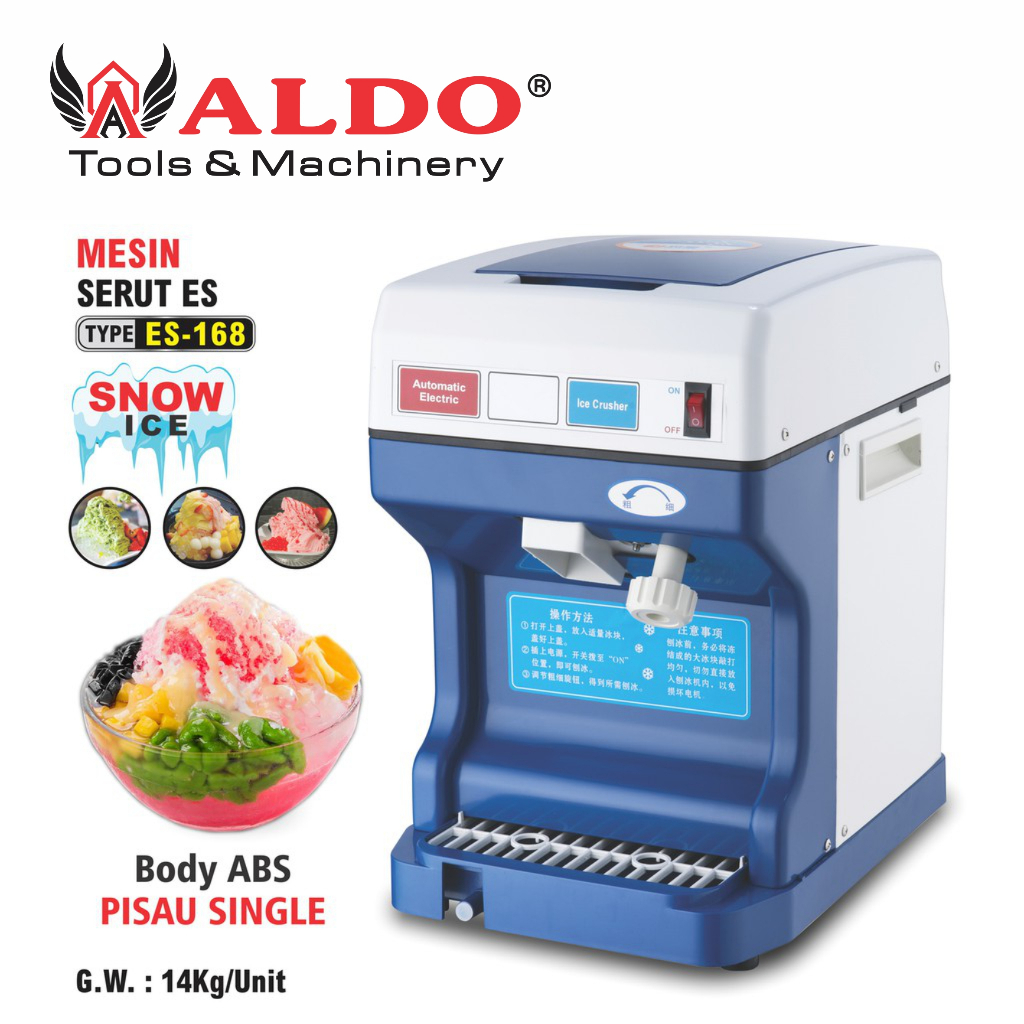 MESIN SERUT ES  ES-168 / ICE CRUSHER / ALAT SERUT ES SALJU  MERK ALDO