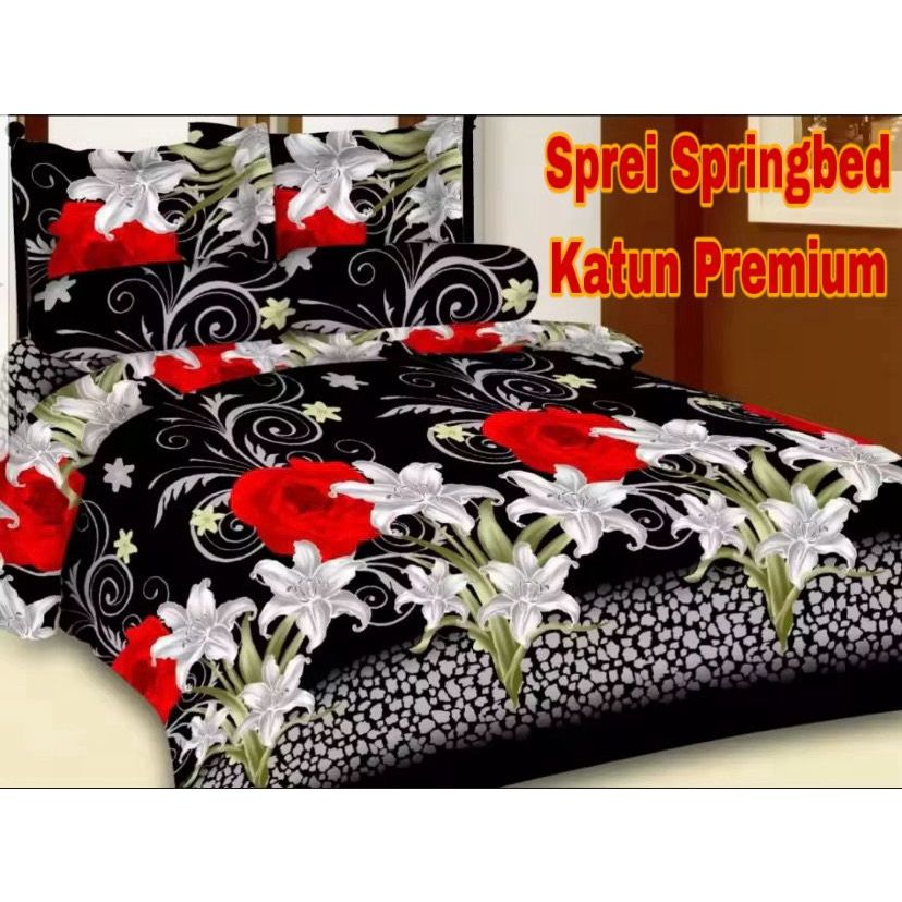 SPREI MOTIF BAHAN L4DYROSE 180x200 160x200 120x200 1 SET 2 SARUNG BANTAL 1 SARUNG GULING/SPRAI HOMEM