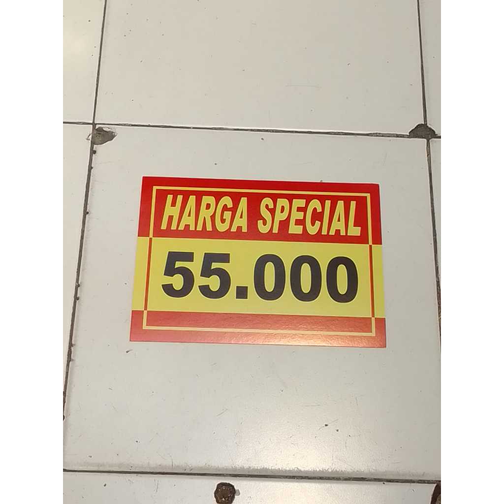 

Kertas Tulisan Harga Bandrol / Kertas Obral Harga Jualan ( HARGA SPESIAL 55.000 )