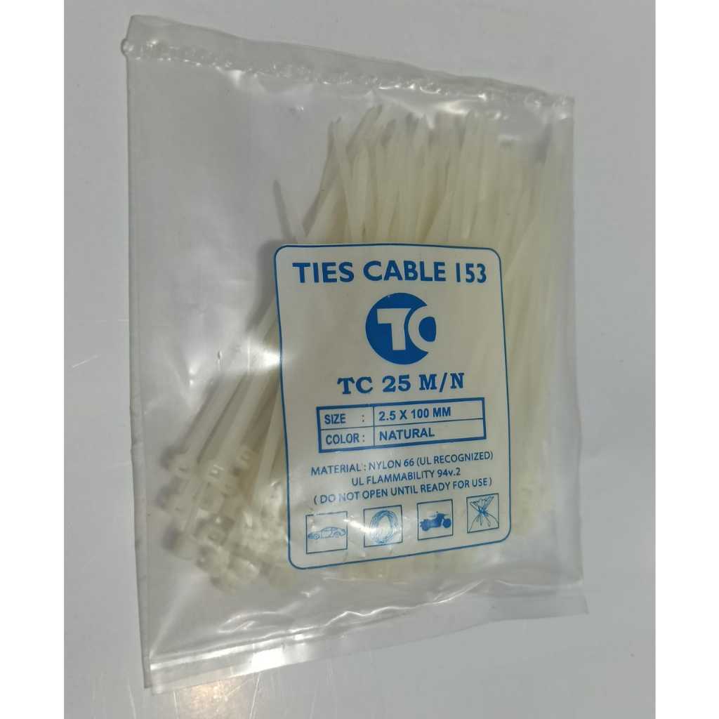 

Kabel Ties Tali Ties Tie 2.5x100mm 10CM 100PCS PUTIH