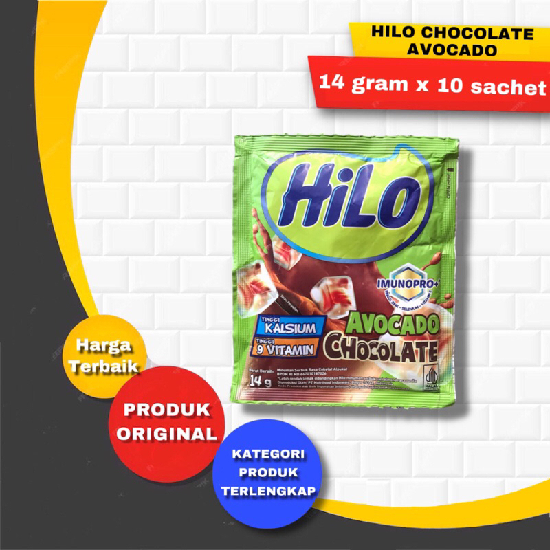 

Hilo Chocolate Avocado Minuman susu serbuk sachet Renceng Tinggi Kalsium panas dingin Coklat